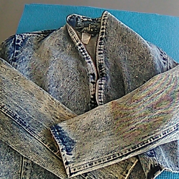 Very Vintage Stash zipper jean jacket - Picture 1 of 5